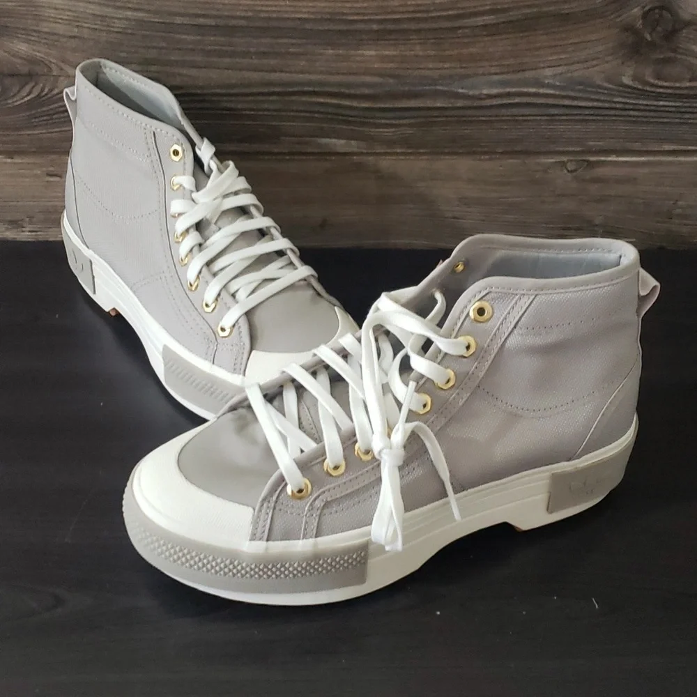 New‎ Adidas Nizza Trek Womens Shoes Size 7.5 Platforms High Tops Neutral Scandi